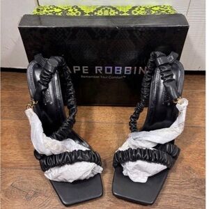 Cape Robbin Black Strappy Heels